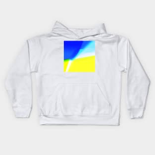 blue yellow white abstract texture Kids Hoodie